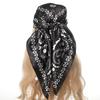 AWAYTR Satin Cashew Headband Hair Scarf Bands for Women Party Headwear Elegant Print Bandana Turban Hairband Headpiece