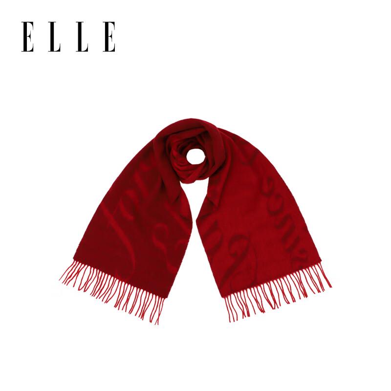 ELLE Women's 100% Lambswool Jacquard Scarf