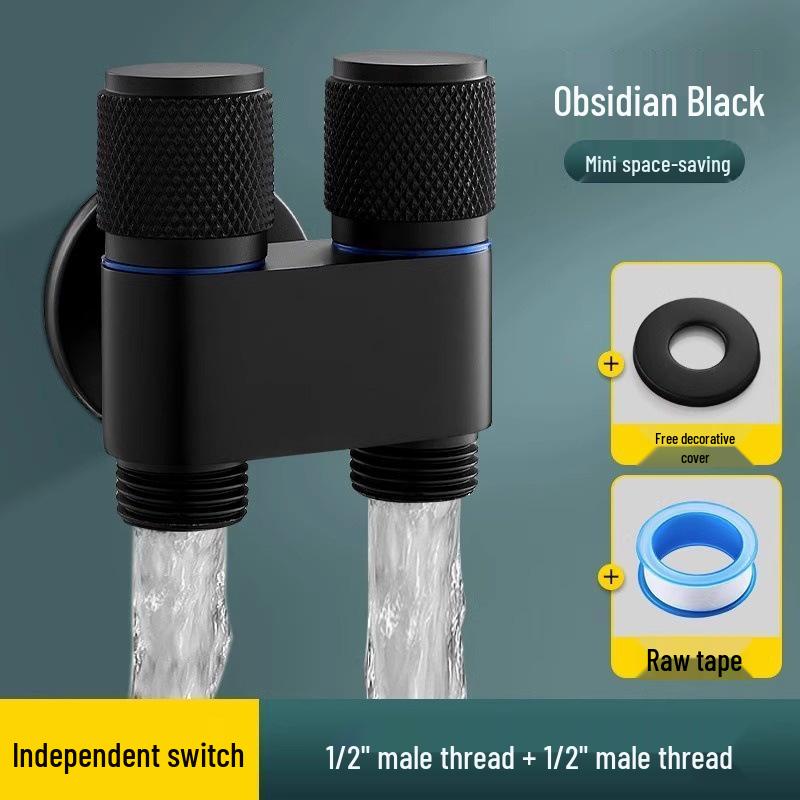 Toilet Spray Gun Set: Dual-Outlet Valve, Booster Water Gun, Feminine Wash