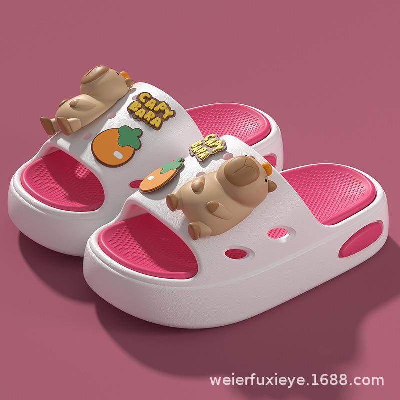 

Children s summer cartoon cute sandals for boys and girls, suitable for indoor and outdoor wear, odor-resistant, non-slip, soft-soled baby slip-on 24-25Code【Inner Length1