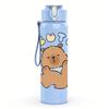 1 PZ Capibara Singolo Cartone Animato 750ml Colore Plastica Borraccia Ermetica Tappo Flip con Cannuccia Per Sport Ufficio Uso Domestico