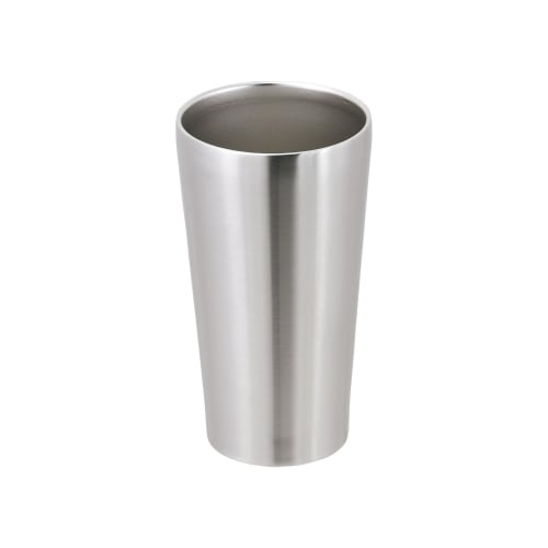 PEARL METAL Vacuum Insulated Tumbler, 430ml, Keeps Hot or Cold Drinks Hot or Cold, Anti-Condensation, Stainless Steel, Satin Finish, Vintage Bar Style