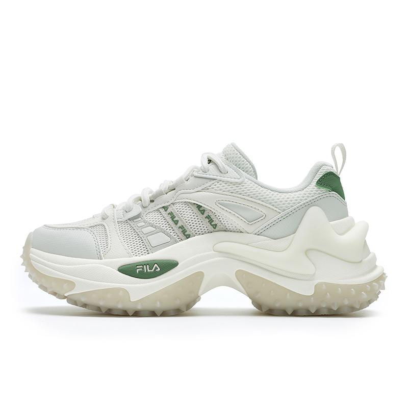 

Fila София 3 Кроссовки рыбья кость Удобные Универсальные Износостойкие Низкие Повседневные Кроссовки Женские кроссовки Бело-зеленые F12W431107FSF 38