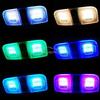 2X Auto Interior Decoration LED T10 W5W Atmosphere Car Light RGB Remote Controller Colorful Reading Door Side Marker Tail Backup