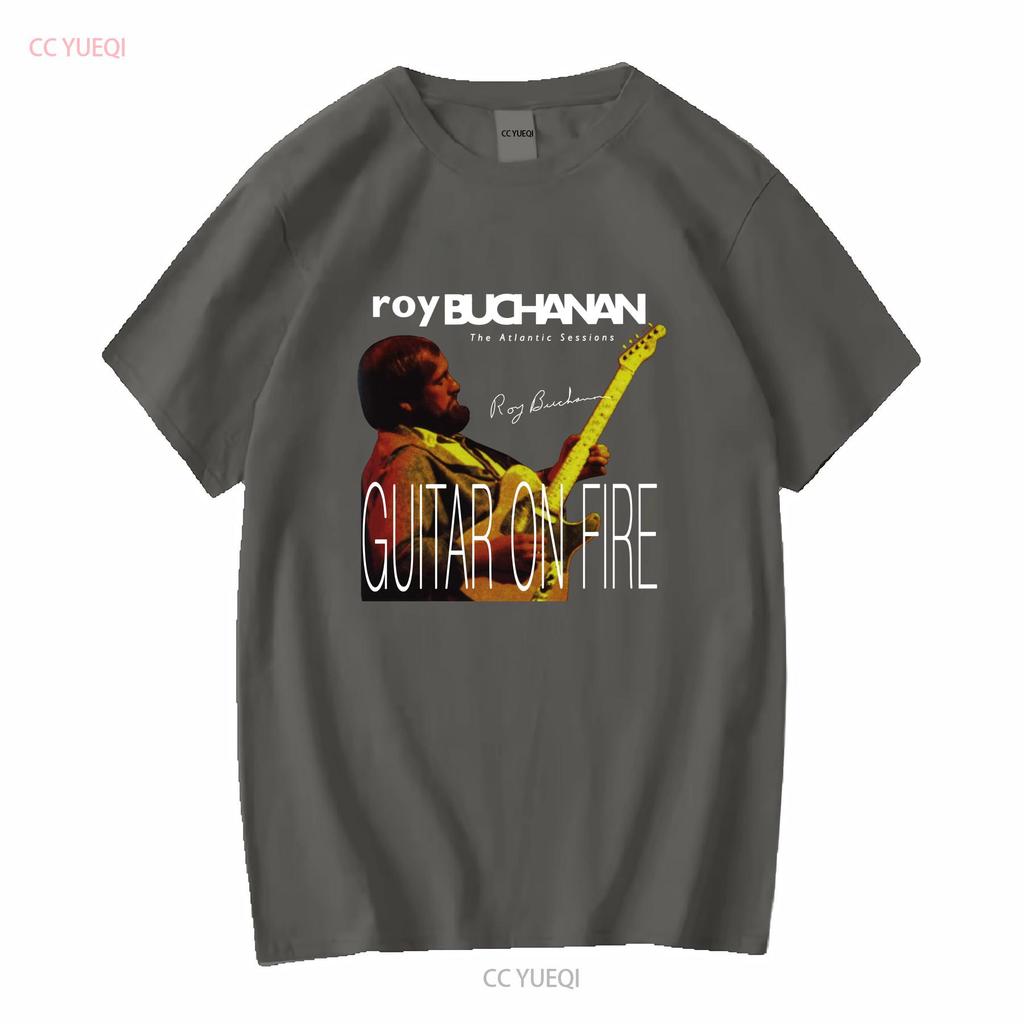 Nuova Roy Buchanan Guitar on Fire La Atlantic T-shirt Tutte le Taglie dalla S alla 5XL 1T196 vintage Lavato abbigliamento di design Casual Unisex