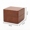 Black Single Watch Gift Box with Pillow PU Leather Wristwatch Display Case Organizer for Men Clamshell PU leather watch case
