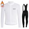 2026 Winter Fleece Warm Thermal Fleece Bicycle Set for Men, Long Sleeve Sportswear, Racing Jersey Suit, Pro Team Bicycle Clothing, Winter