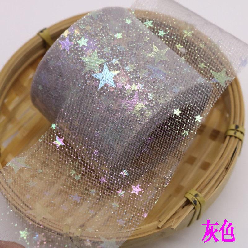 6cm*25Yards Rainbow Love Heart Tulle Ribbon for Crafts Gift Diy Package Wrap Decorative Ribbons Love Stars Lace Christmas Decor