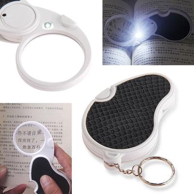 Portable Handheld Mini 5X Folding Magnifiers Key Chain Magnifiers Magnifying Glass Lens
