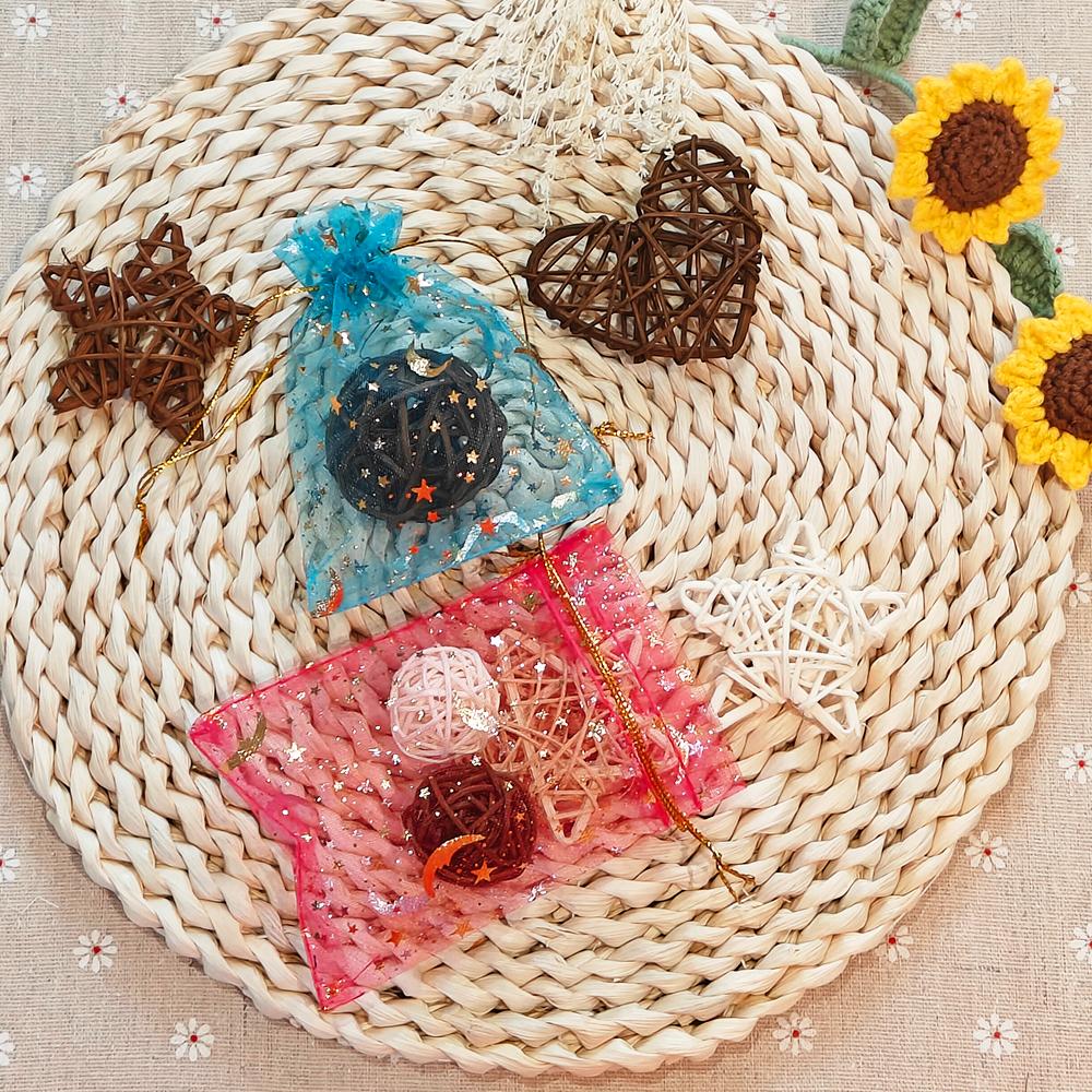 25/50/100pz Sacchetto Regalo Organza Luna Stella Multicolore Sacchetti per Gioielli Regali per Festa di Matrimonio Sacchetto per Caramelle Imballaggio Gioielli All'ingrosso