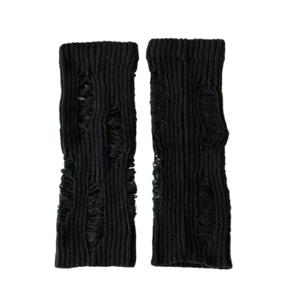Y2K Knit Leg Warmer Sweet Cool Ripped Foot Cover Fashion Knitted Broken Hole Socks