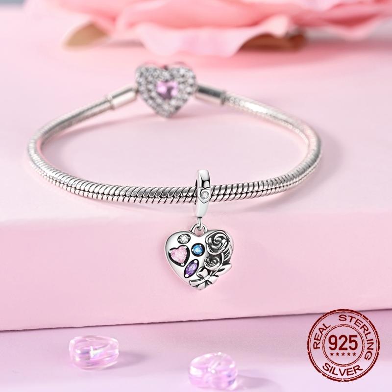 Love Rose Chocolate Charm Bead Charms Copper Valentines Day Dangle Pendant Compatible With Bangle Bracelets Necklaces Do It Yourself Jewellery