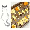 9pcs cat-themed mold,stainless steel animal biscuit cutting mold set,suitable for DIY baking,multi-functional kitchen tool