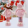 50cm Christmas Pink Big Santa Claus Reindeer Plush Dolls Standing Toy Xmas Decoration Ornaments Craft Gift Home Decor New Year