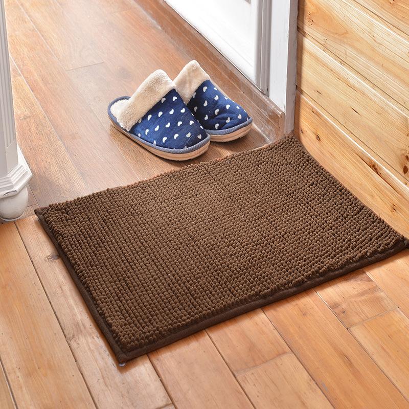 Mikrofaser Kurzhaar Chenille Fußmatte Badezimmer Wohnzimmer Türvorleger Schlafzimmer Teppich Stufenmatte Rutschfester Teppich