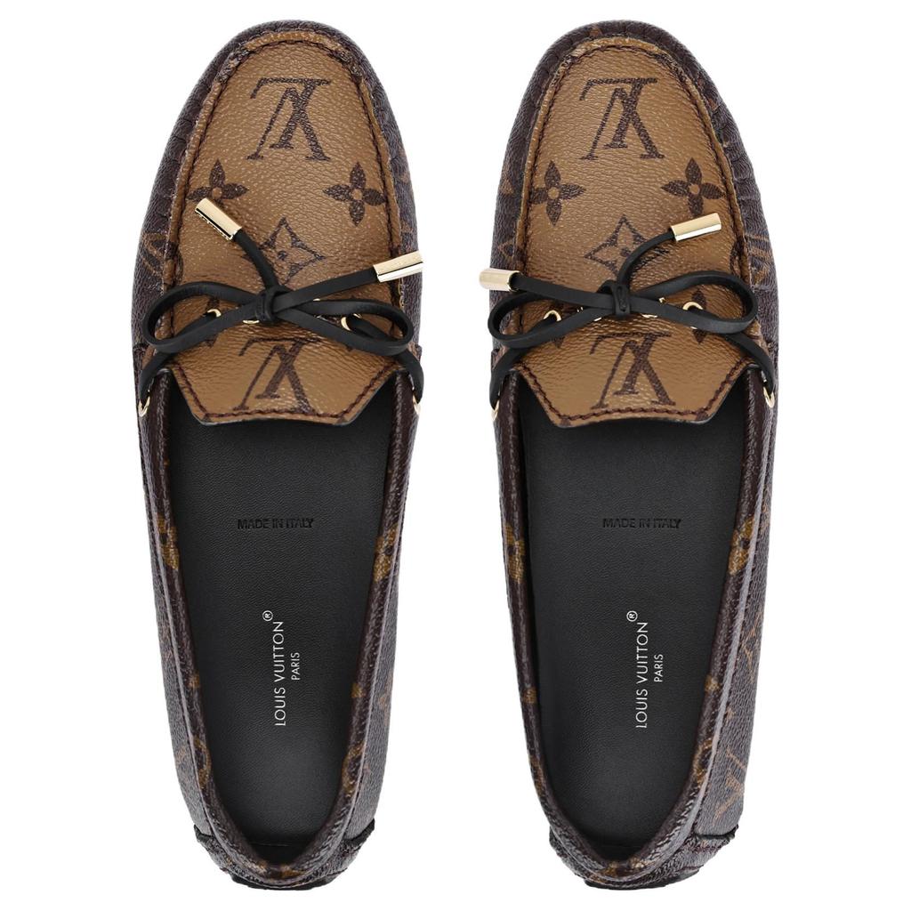 Louis Vuitton Gloria Casual Shoes Women's Brown Yellow 1ABV2A