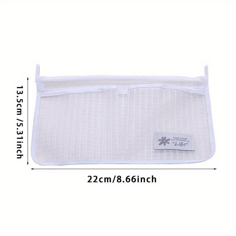 Refrigerator Storage Mesh Bag Double Compartment Hanging Pouch Kitchen Organizer Pockets with Hook Washable Fridge Net Bag
