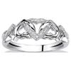 Huitan Aesthetic Heart Linked Heart Ring for Women Wedding Anniversary Elegant Lovely Accessories Inlaid Shiny CZ Chic Jewelry