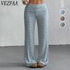 Women's Fashion Casual Plaid Print High Waist Trousers Pants & Capris