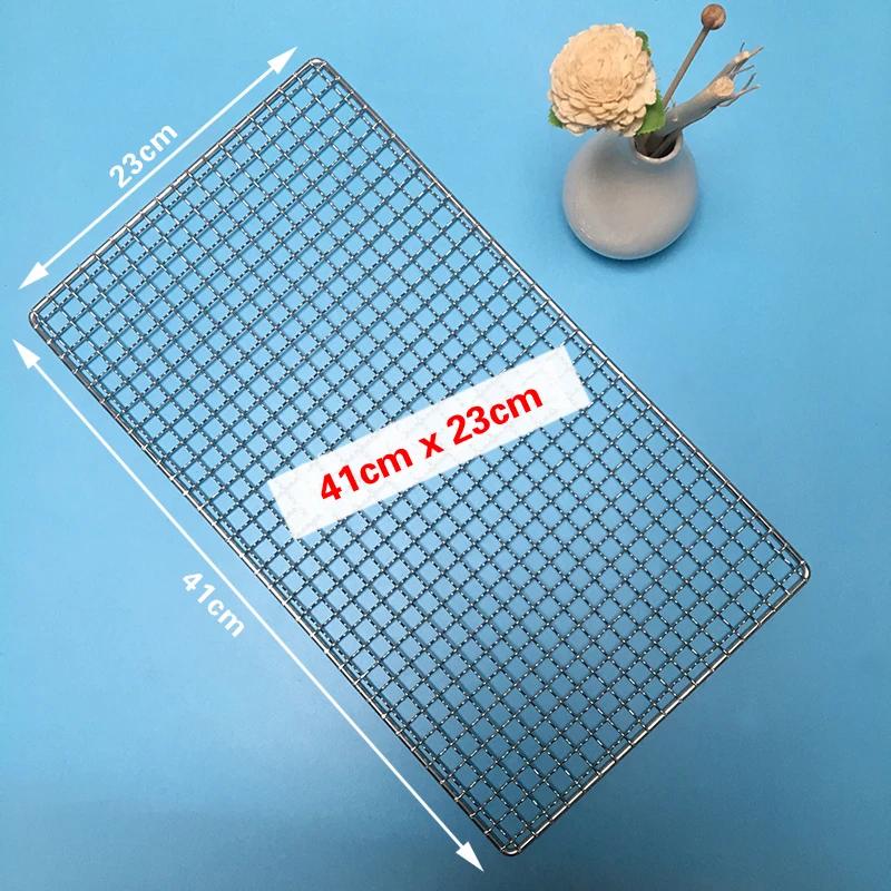 304 Edelstahlnetz BBQ-Grill Antihaft-Grillmatte Gitter rechteckig BBQ-Grill Grillnetz Grillnetz Grillwerkzeuge-B