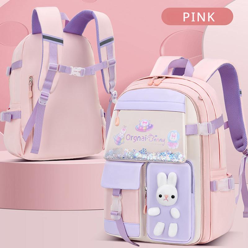 Fashion Quicksand Refrigerator Door Open Schoolbag Elementary Junior High School Girl's Backpack for Grade 1 3 6 9 Children Leisure Travel Rucksack