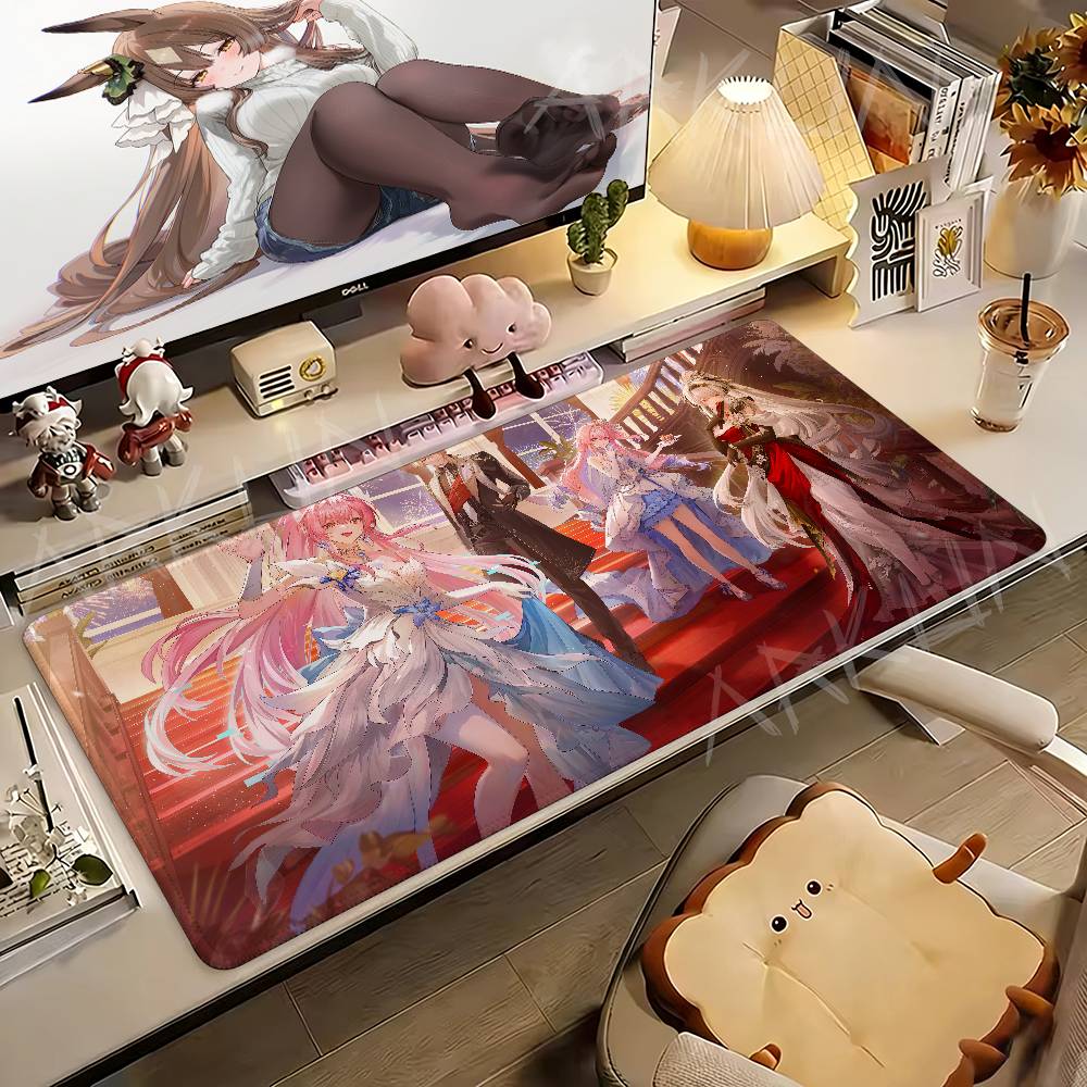 Fashion Hot Gaming Wuthering Waves Large Anime Girl Gaming Mouse Pad Xxl 900x400 Gamer Computer Table Mat