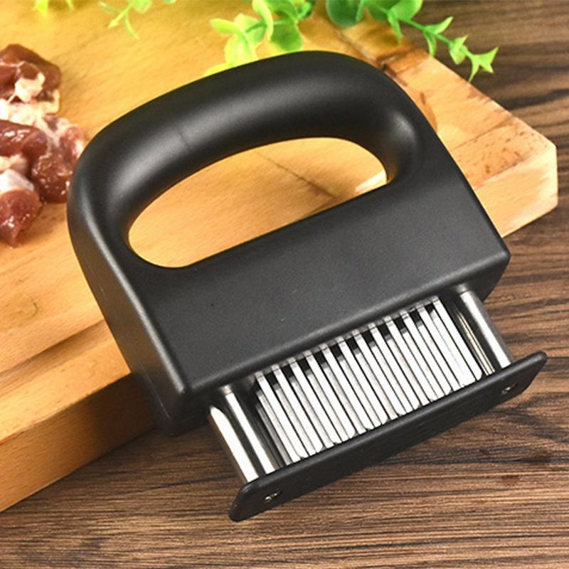 1PC Einziehbarer Edelstahl-Fleischnadel-Weichmacher-Tenderizer 48 Klingen Küche Kochen Steak Hammer Pounder Tools Fleischklopfer