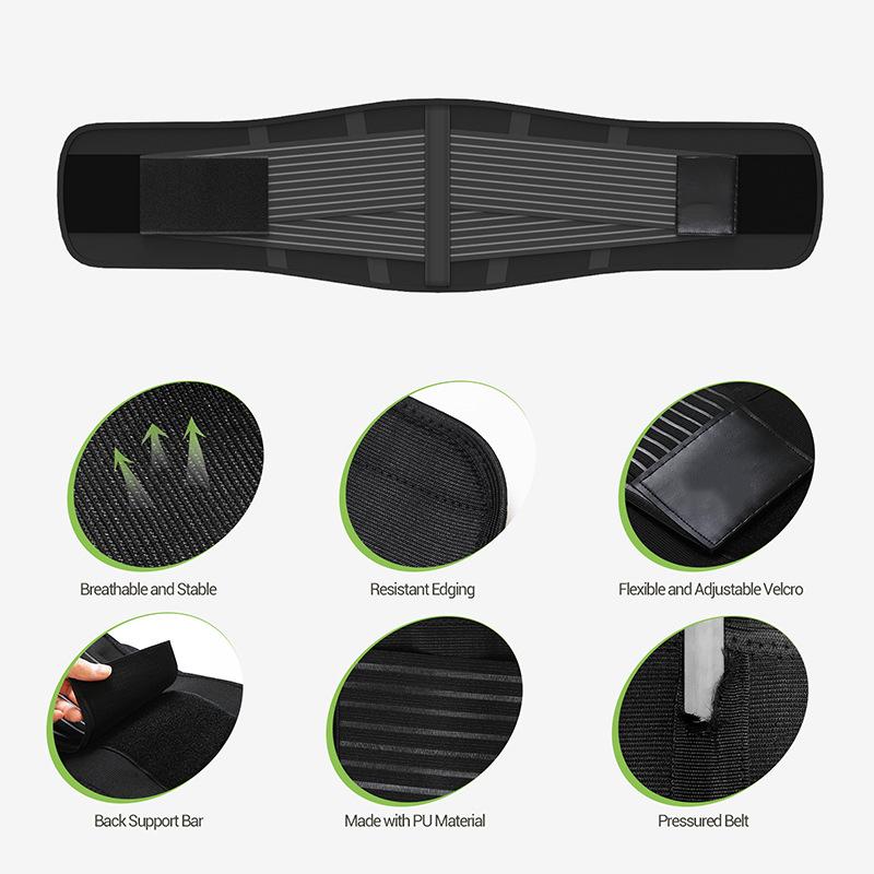 Double Elastic Pressure Waist Belt, Running Basketball Fitness, Weight Lifting Support,  Abdominal Shaping, Breathable Lumbar Spine Protection