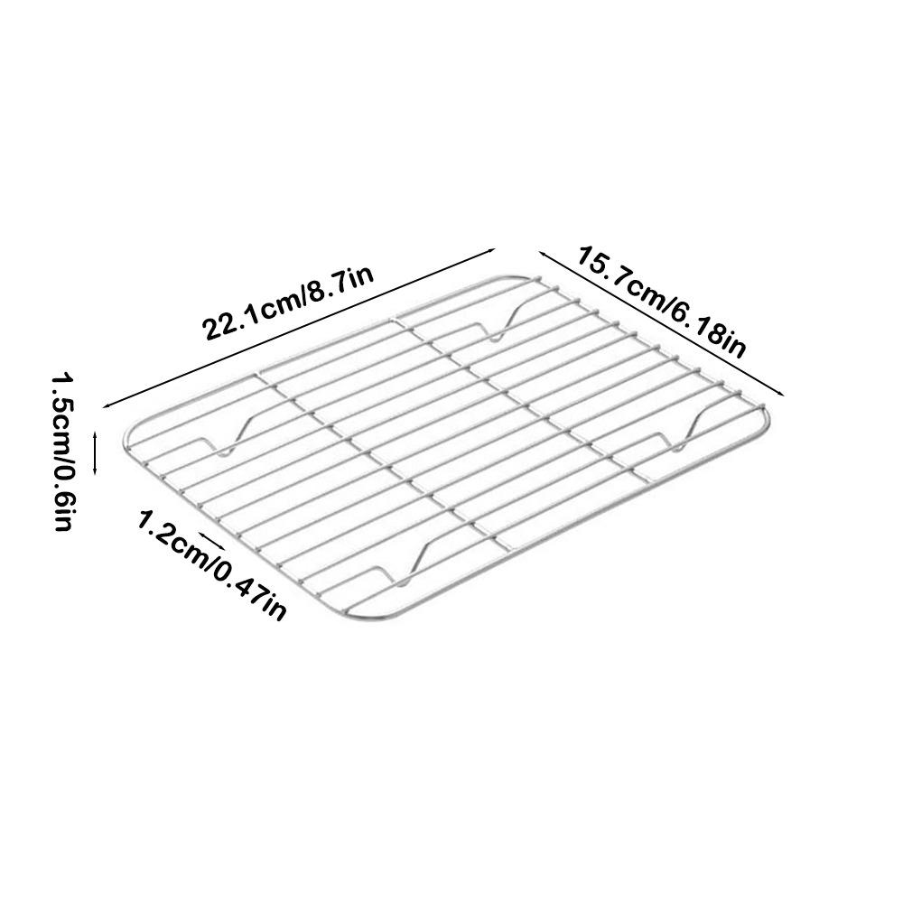 Smooth Edge Cooling Rack Stainless Steel Baking Rack New Cake Cooler  Baking 22.1x15.7cm