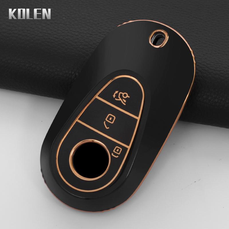 TPU Car Key Case Cover Shell Fob For Mercedes Benz 2022 C S Class W206 W223 S350 C260 C300 S400 S450 S500 Key Protector Keychain