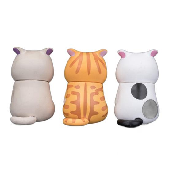 1/3Pcs Covering Face Cartoon Cat Ornament PVC Mini Kitten Figurine Statue Animal Sculpture Model Home Office Desktop Decoration