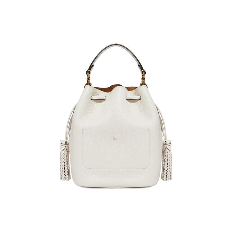 COACH Leather Bucket Bag, Handbag, Shoulder Bag Women's White 651-B4HA