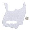 FLEOR JB Jazz Bass Pickguard with White Pearl 4-Ply 10-Hole Screws,