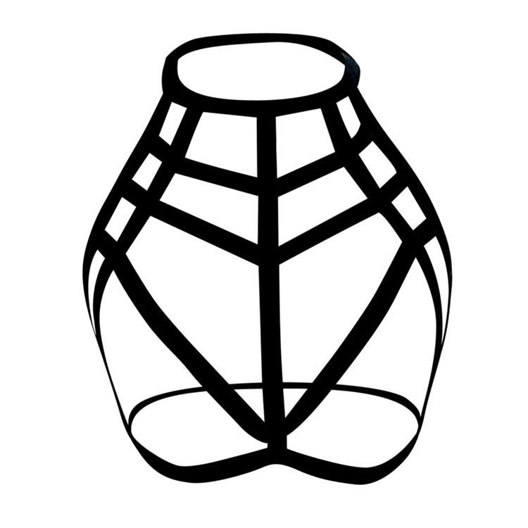 

Сексуальный топ-бра с бретельками, с вырезами и прозрачный Small чёрный