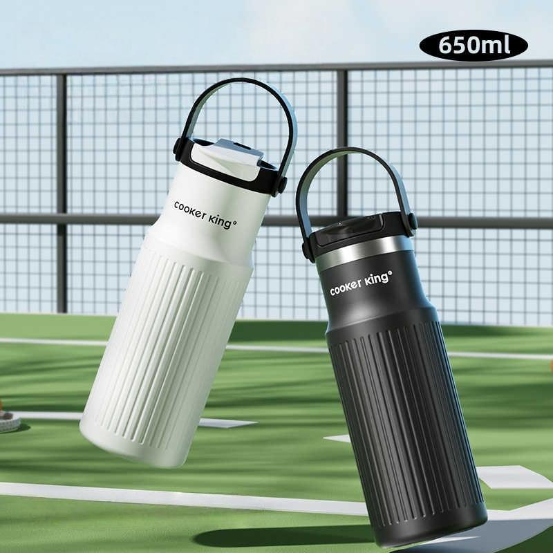 650ml Large Capacity Vacuum Insulated Water Bottle |Hot & Cold Drinks|Portable Travel Mug Thermos Outdoor Stainless Steel Cup