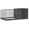 Vidaxl Aviary with Extension, Silver, 497X303X216 Cm, Steel