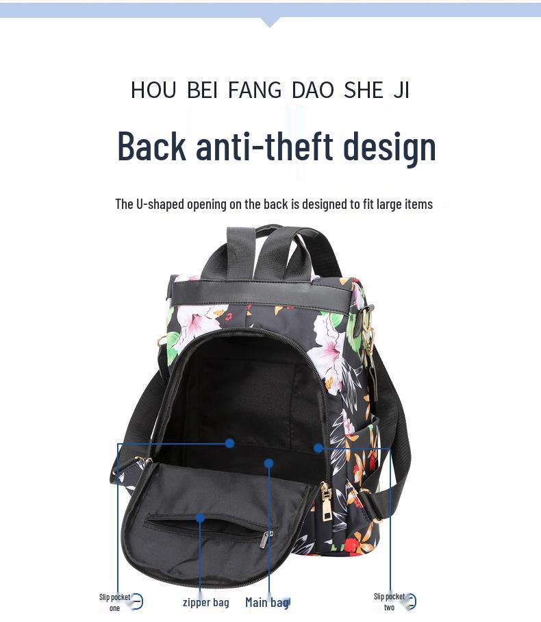 Junior High School Large Capacity Korean Style Printed Backpack for Girls