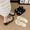 Fashion House Slippers Platform Butterfly-Knot Glitter Slides Shoes Slipers Women Jelly 2025 Crystal Shoes Woman 2025 Glitter Slides Hou
