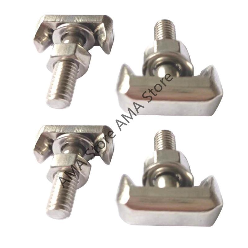 X7JF Durable Stainless Steel Battery Cable Terminal Connectors Top Post Positive Negative Car T-Bolt Replacement 19116852