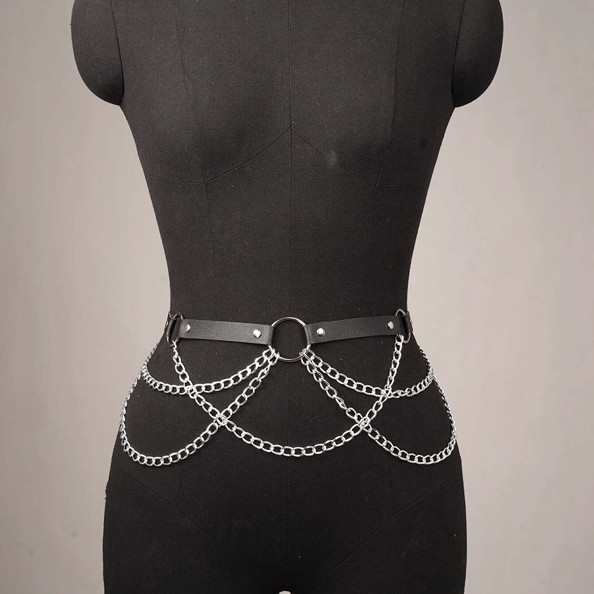 

Womenfolk Sexy Leg Chain Harness garter Belt Waist Corset Belt Leather Harness Waists Thigh Harness Gothic Clothing Accessory