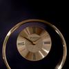 Wm.Widdop Round Gold Mantel Clock