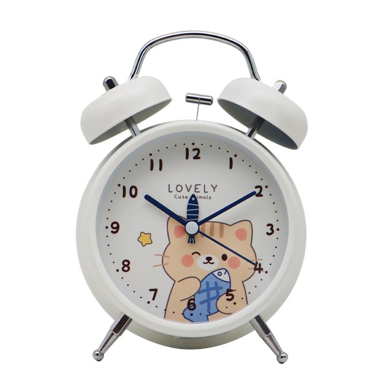 New Cartoon Ringing Small Alarm Clock for Students To Study, Special for Children, Boys and Girls To Get Up and Wake Up Powerfully
