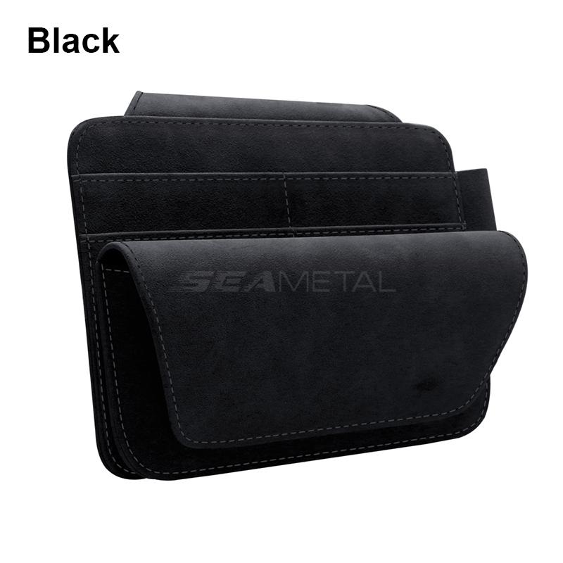 SEAMETAL Car Sunglasses Holder Interior Sun Visor Card Organizer Auto Sun Glasses Holder Universal Car Card Storage Accessories