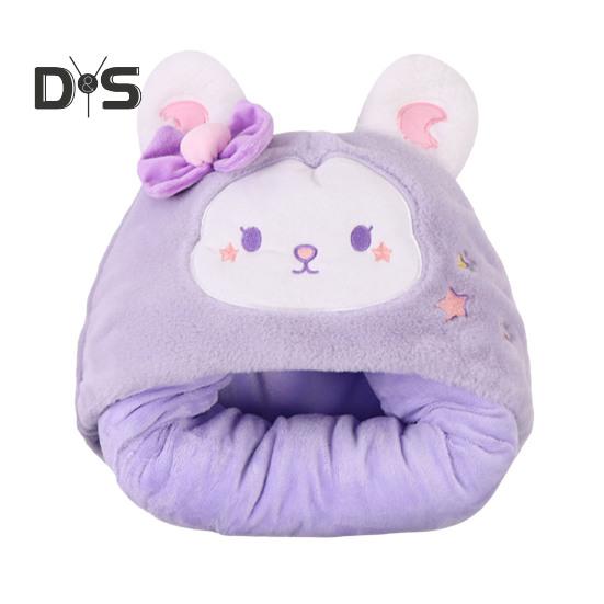 

Ворсовый платок, одеяло с капюшоном, ветрозащитное, носимое одеяло, U-образная подушка для хранения, складная, переносная, с капюшоном One Size E