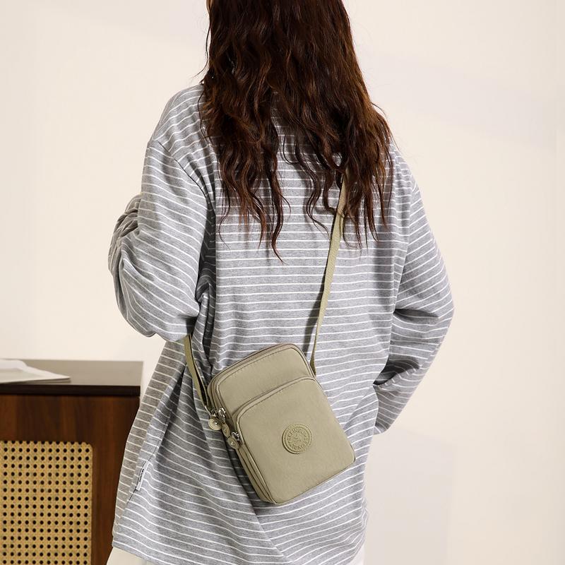 Lightweight Small Bag Large Capacity Multi-Layer Commuter Mobile Phone Bag Nylon Coin Purse