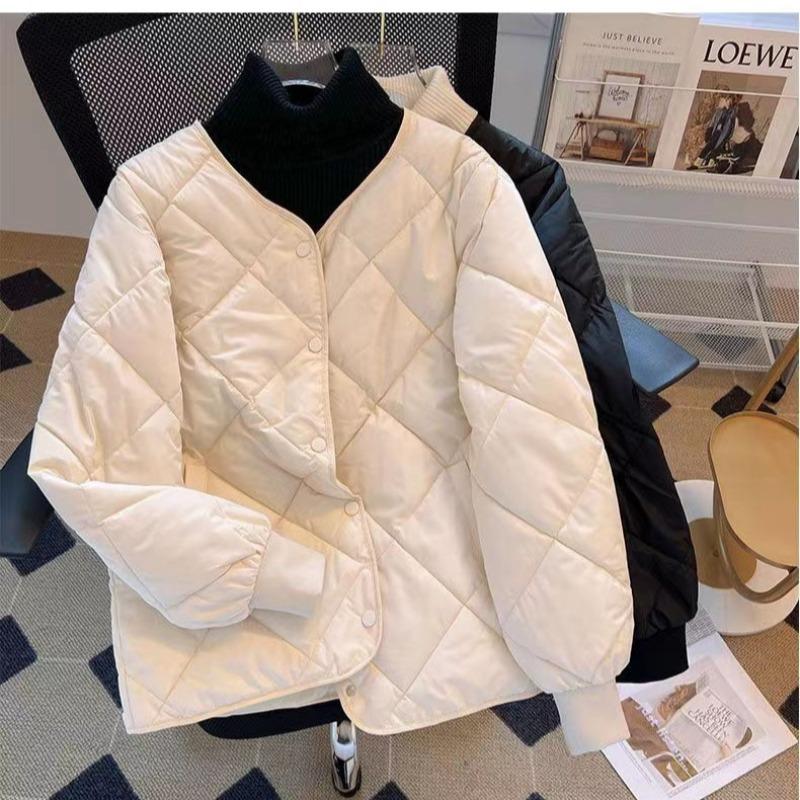 Small Man, Light Down Cotton Jacket for Women, Light Short Loose New Baseball Jacket for Women