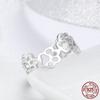 Women Gift Platinum Plated CZ 925 Sterling Silver Finger Animal Lovers Pet Paw Jewellery Ring Rings for Lovers Girl