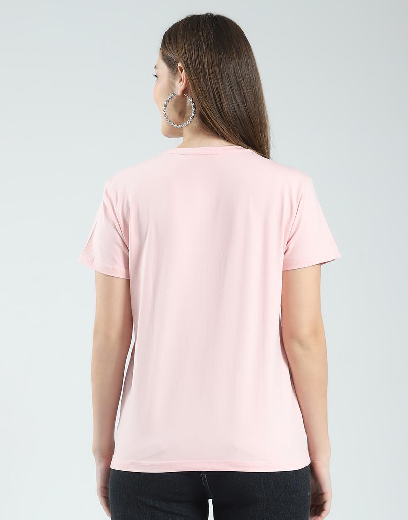 MONTE CARLO Womens Printed Round Neck Half Sleeve Regular Fit Top