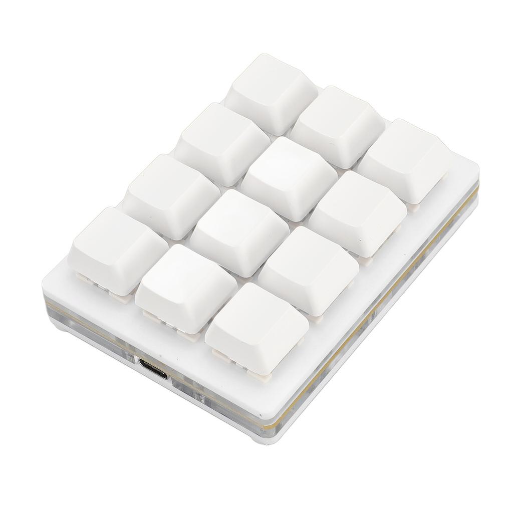 12 Key Mechanical Gaming Keyboard USB Wired RGB Red Programmable Macro Keyboard