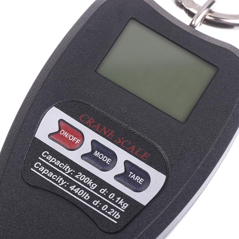200Kg Electronic Luggage Scale Portable Digital Hanging Scales Lcd Display Travel High Accurate Handheld Weighing Tool